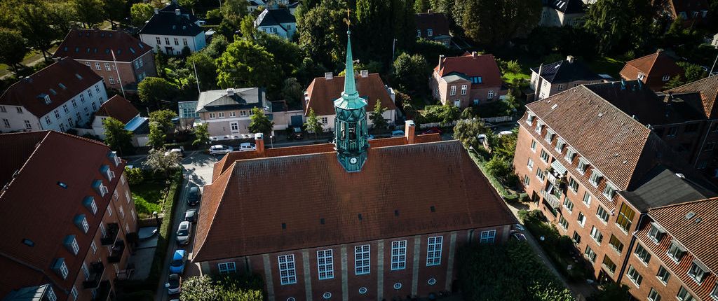 Kirkeskibet set nedefra