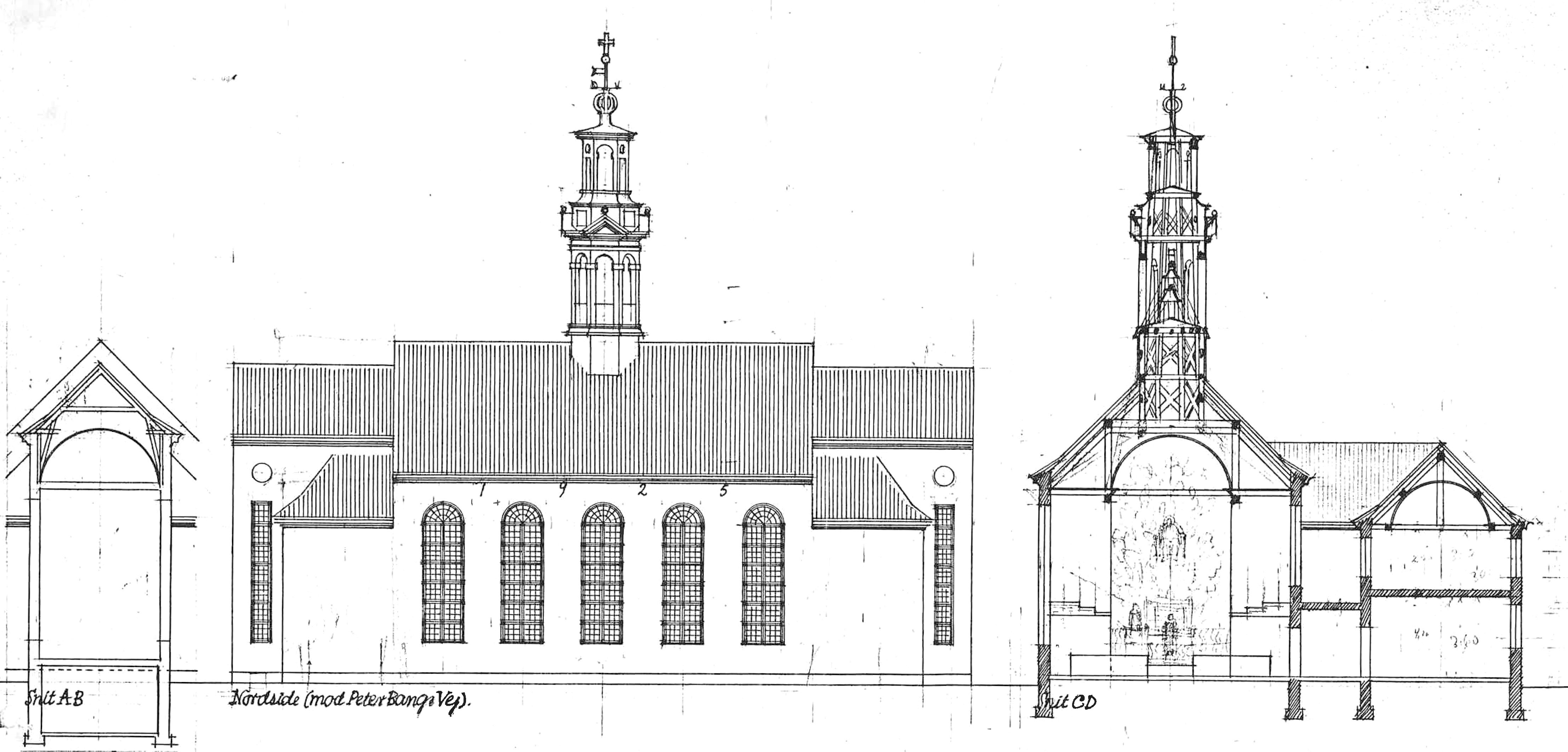 Alternativ arkitekttegning Lindevang Kirke